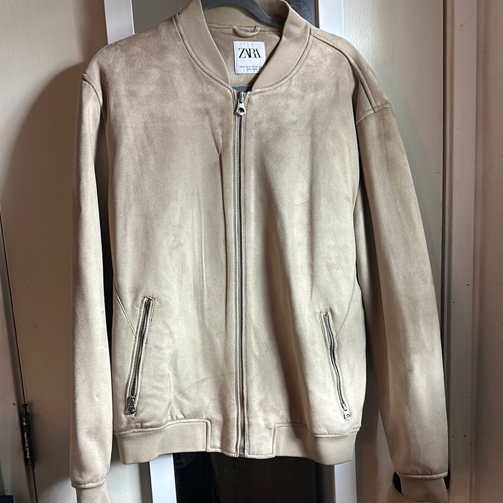 Zara Men's Tan Bomber Jacket